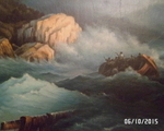 Πίνακας Θαλασσογραφία Ναυάγιο - Αγιος Ιωάννης Ρέντη