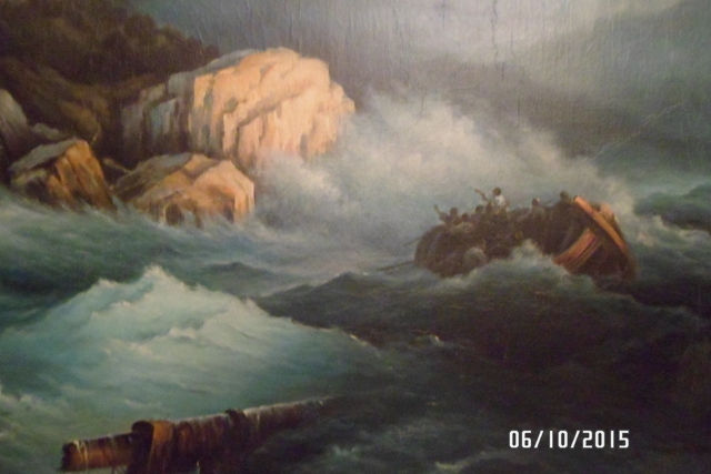 Εικόνα 1 από 1 - Πίνακας Θαλασσογραφία Ναυάγιο -  Υπόλοιπο Πειραιά >  Άγιος Ιωάννης Ρέντη