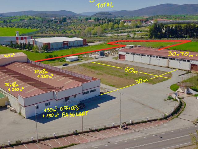 Commercial property for rent Thiva Industrial space 6.397 sq.m.