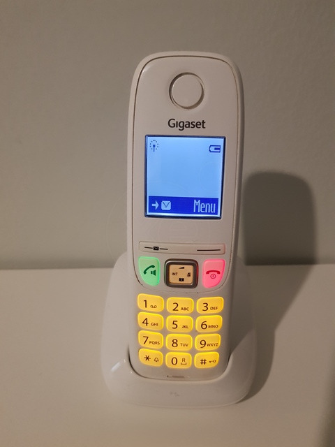 ΑΣΥΡΜΑΤΟ τηλέφωνο της Gigaset το AS405 σε λευκό. Είναι σε άριστη