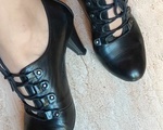Γυναικεία Δερμάτινα Παπούτσια Νο.36 Μαύρο - Πολίχνη