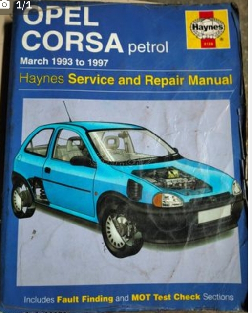 Εικόνα 1 από 1 - Βιβλίο Επισκευής Opel Corsa -  Υπόλοιπο Πειραιά >  Κερατσίνι